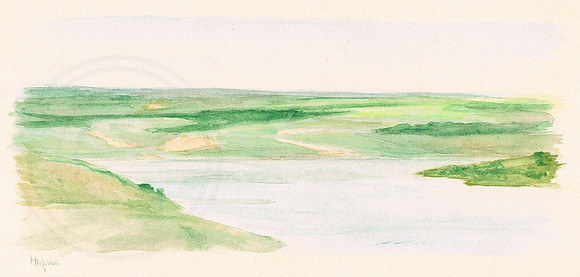 Manmade Lake In Steppe. Ukraine