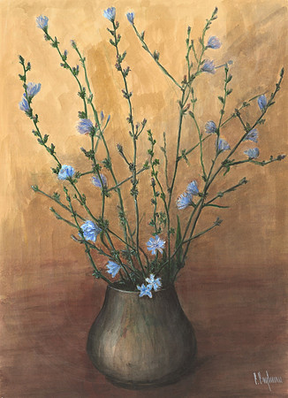 Simple Bouquet In Metal Pot