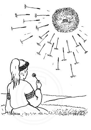 Book Cover For The Collection Of Poetry Titled "Dandelions Blossoming"